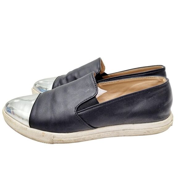 Y2K Top Fashion Black & Silver Sneakers Shoes Size: 5US - Picture 4 of 8